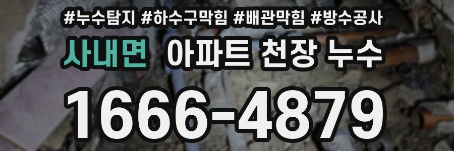 사내면 아파트 천장 누수