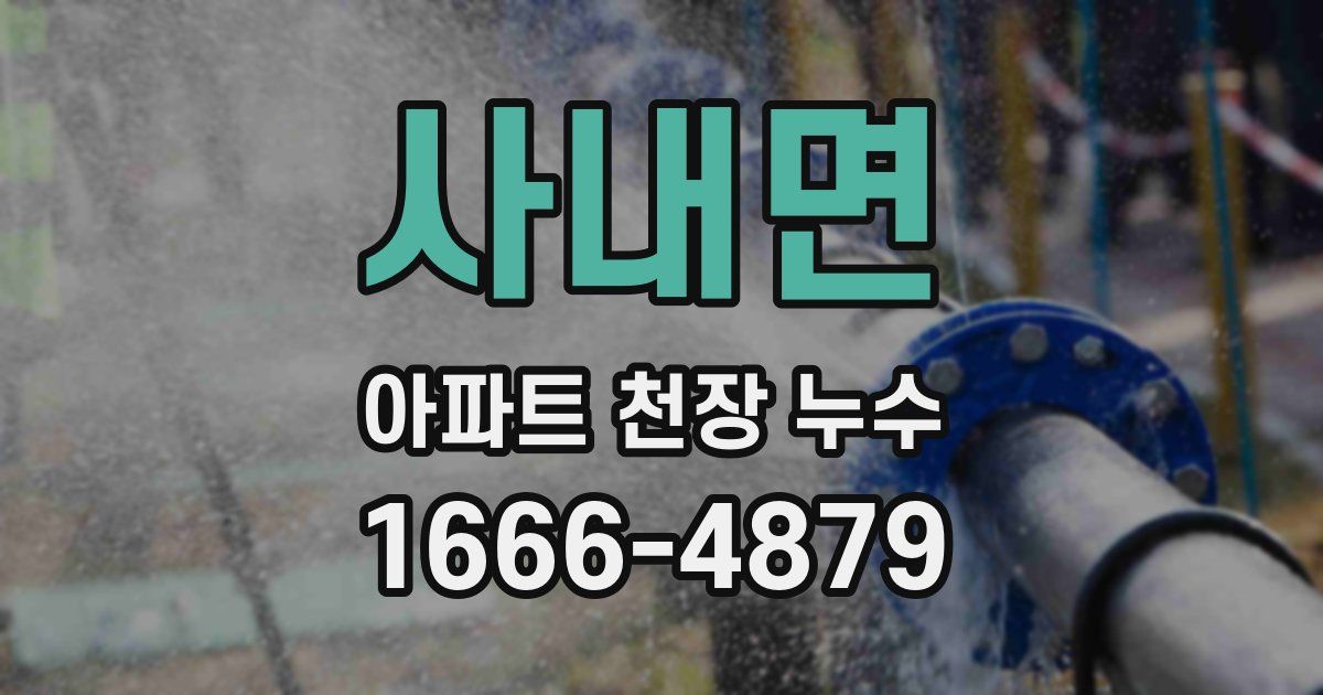 사내면 아파트 천장 누수
