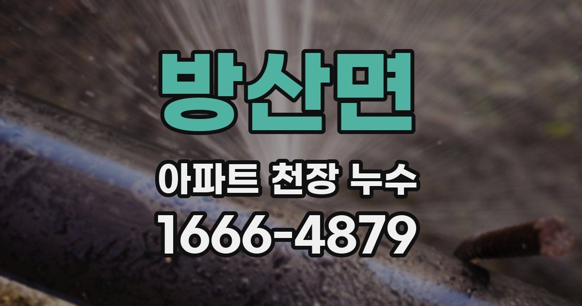 방산면 아파트 천장 누수