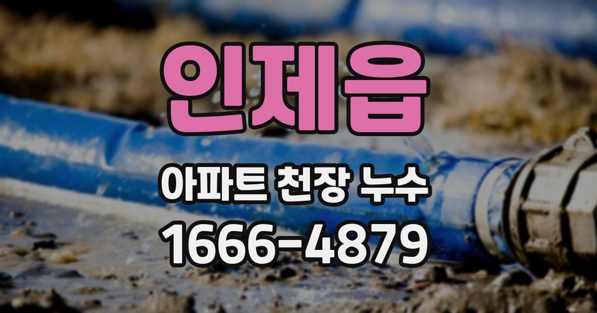 인제읍 아파트 천장 누수