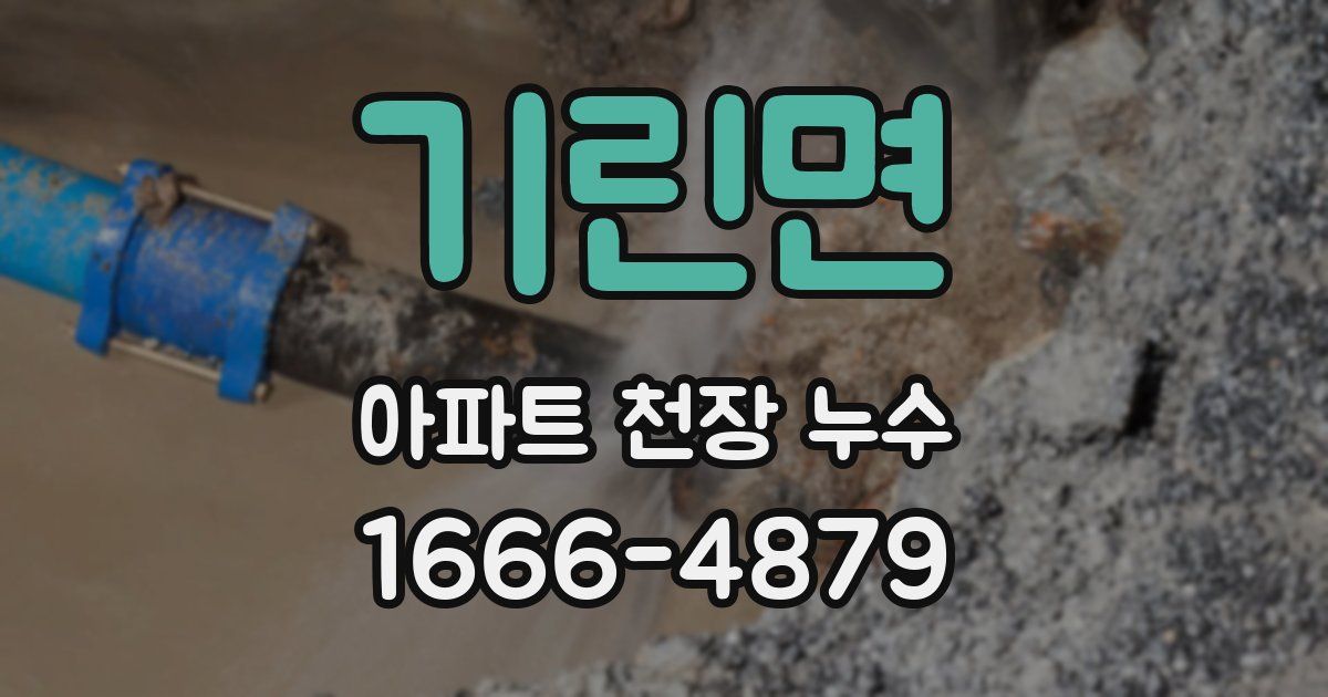 기린면 아파트 천장 누수