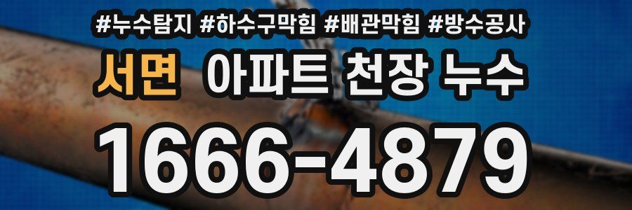서면 아파트 천장 누수
