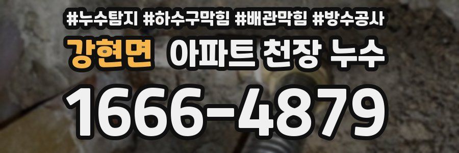 강현면 아파트 천장 누수