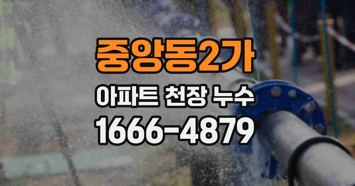 중앙동2가 아파트 천장 누수