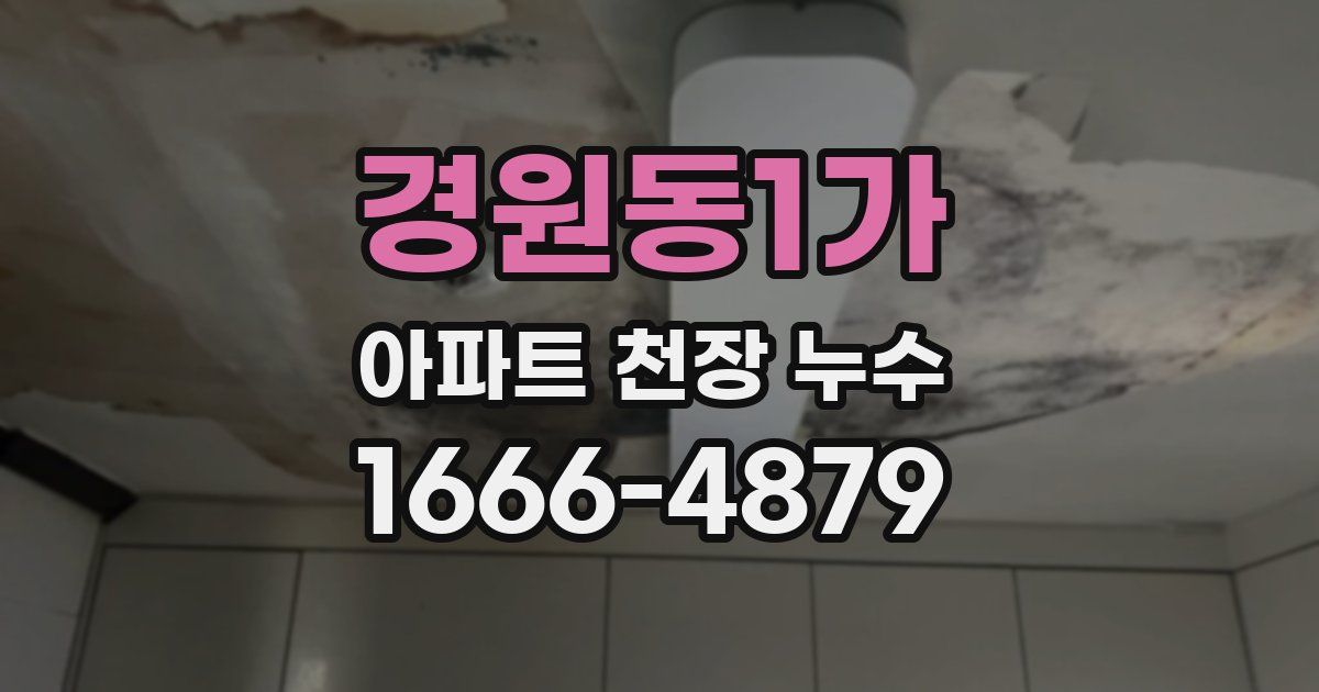 경원동1가 아파트 천장 누수