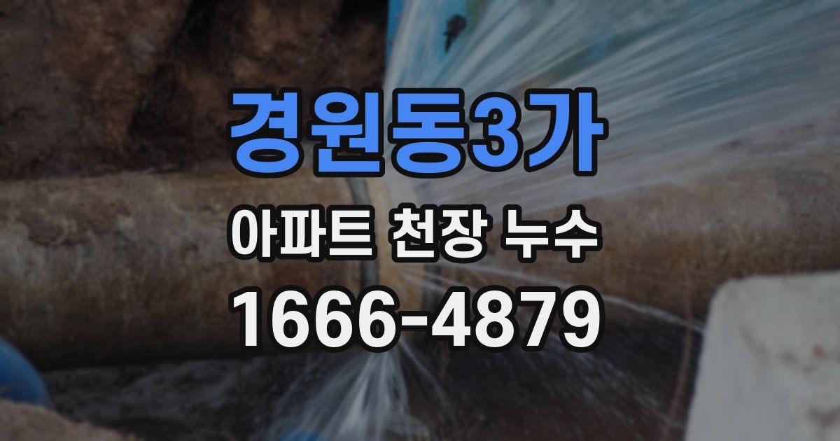 경원동3가 아파트 천장 누수