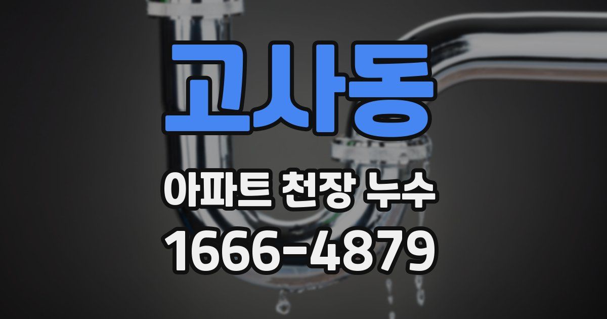 고사동 아파트 천장 누수