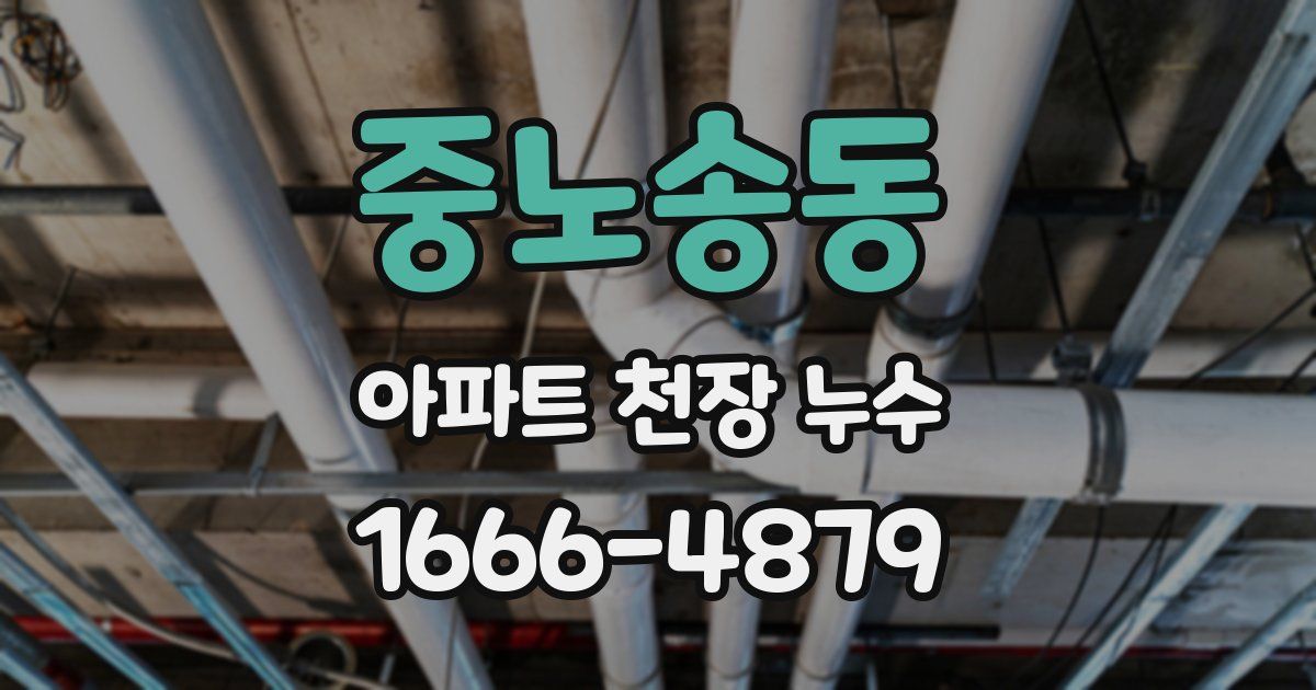 중노송동 아파트 천장 누수