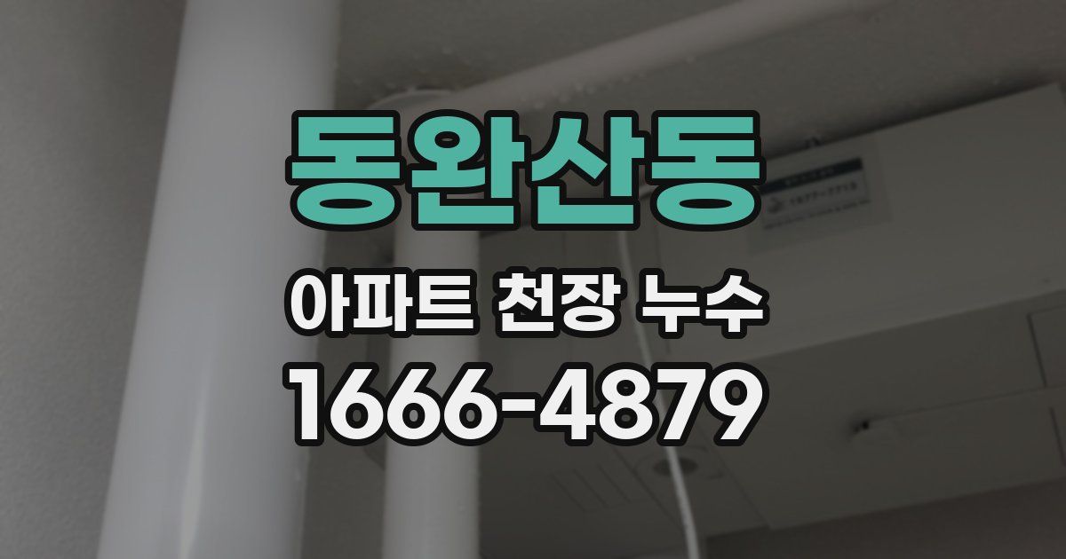 동완산동 아파트 천장 누수