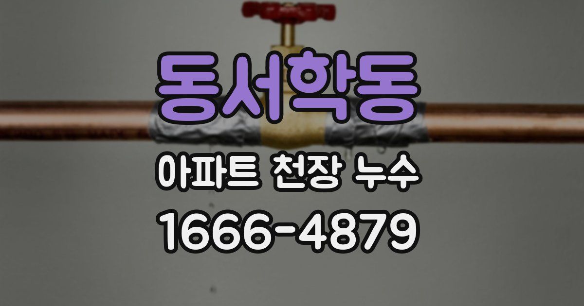 동서학동 아파트 천장 누수