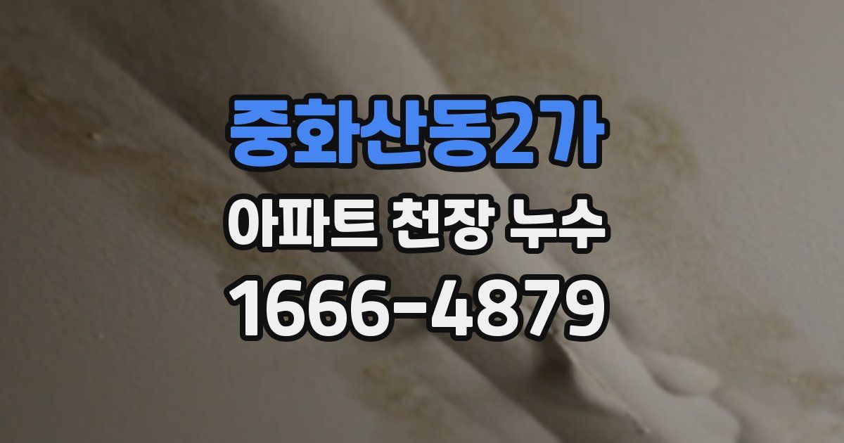 중화산동2가 아파트 천장 누수