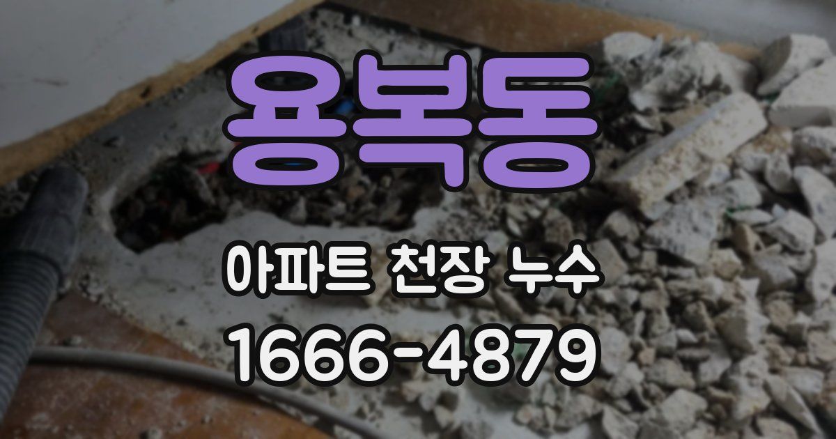 용복동 아파트 천장 누수