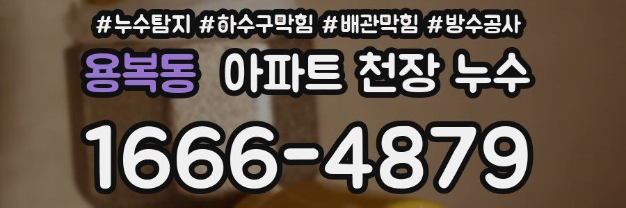 용복동 아파트 천장 누수