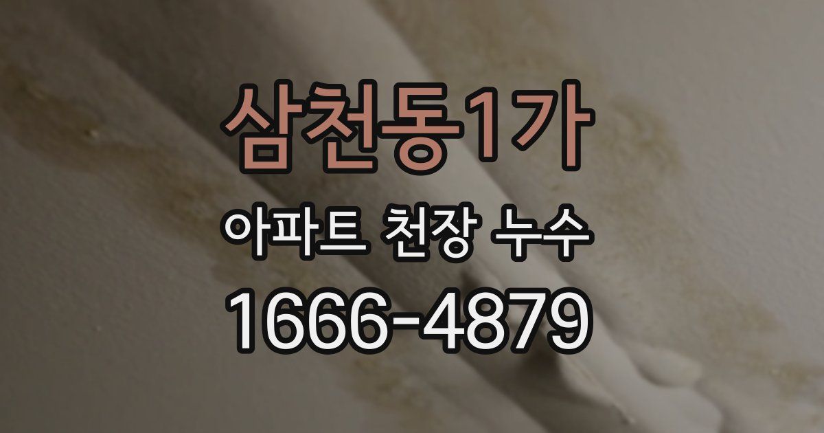 삼천동1가 아파트 천장 누수
