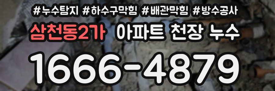 삼천동2가 아파트 천장 누수