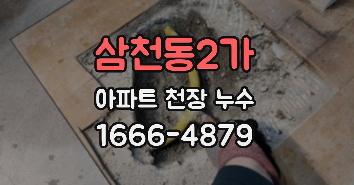 삼천동2가 아파트 천장 누수