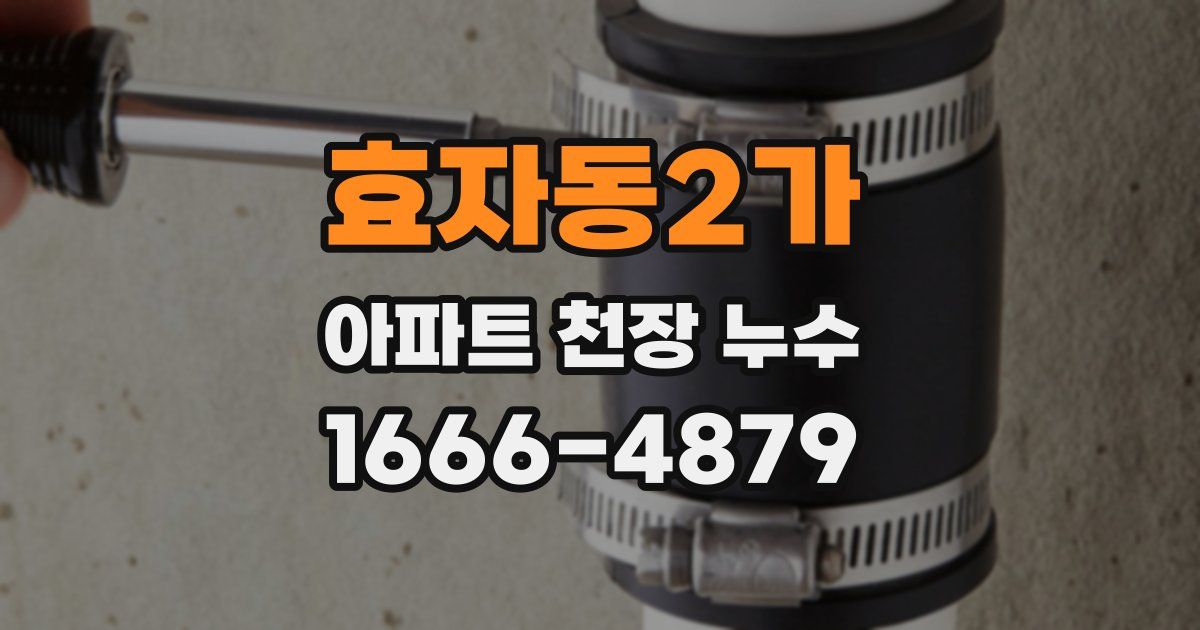 효자동2가 아파트 천장 누수