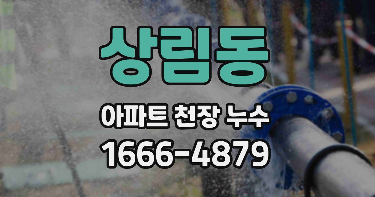 상림동 아파트 천장 누수