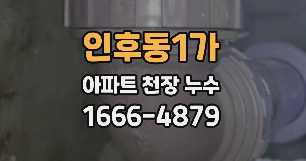 인후동1가 아파트 천장 누수