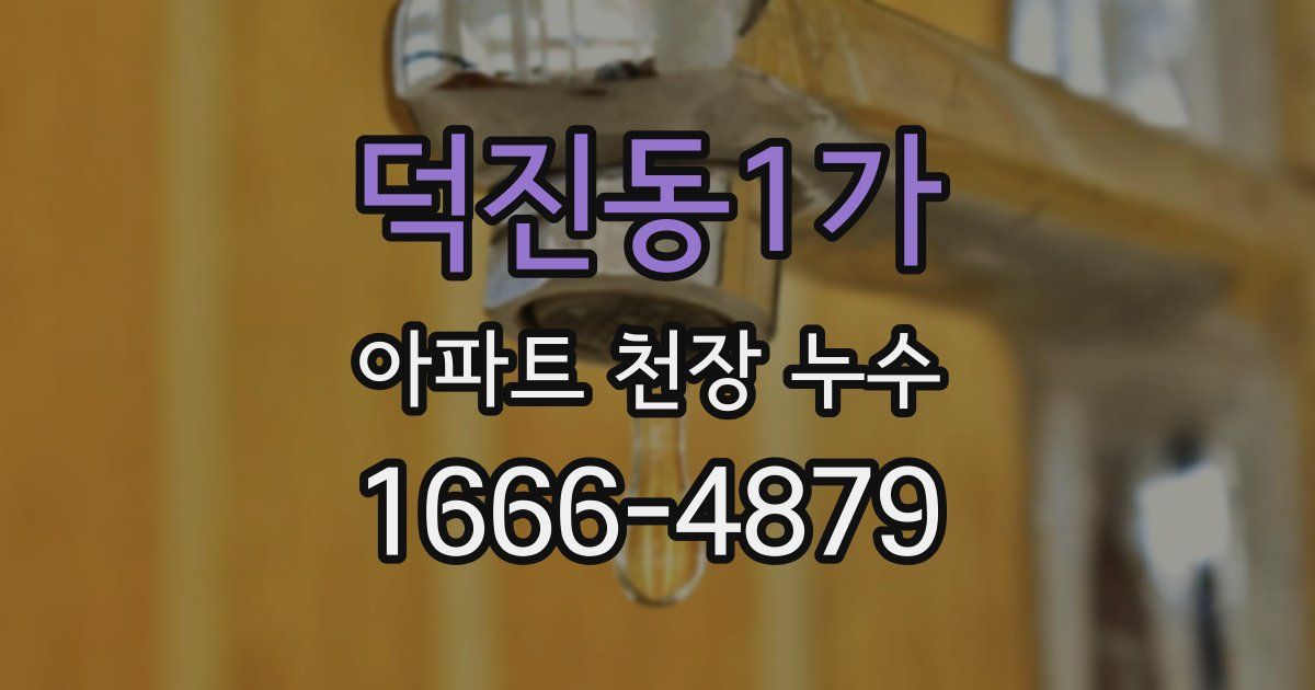 덕진동1가 아파트 천장 누수