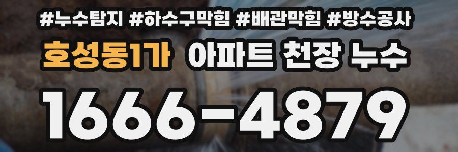 호성동1가 아파트 천장 누수