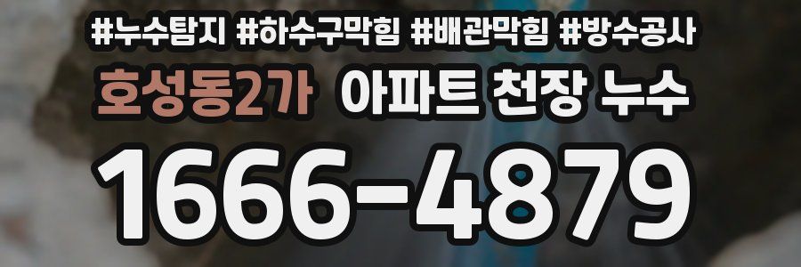 호성동2가 아파트 천장 누수