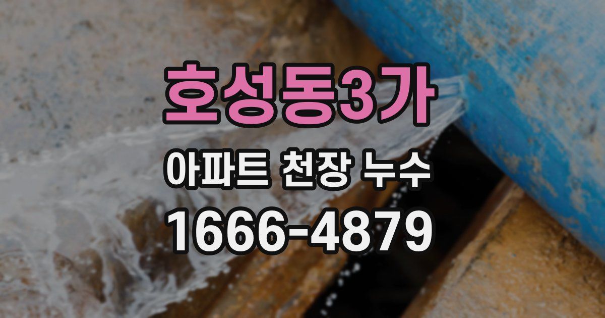호성동3가 아파트 천장 누수