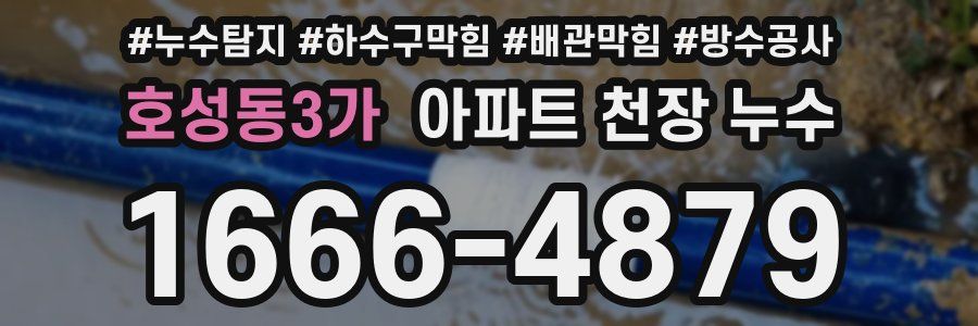 호성동3가 아파트 천장 누수