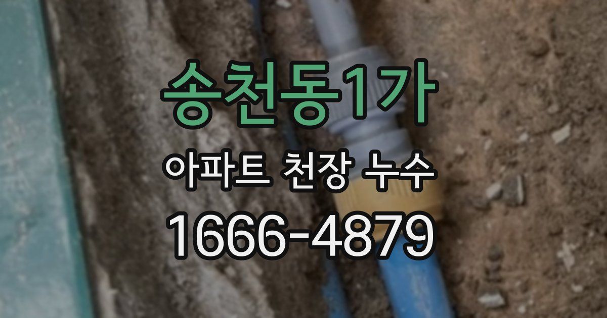 송천동1가 아파트 천장 누수