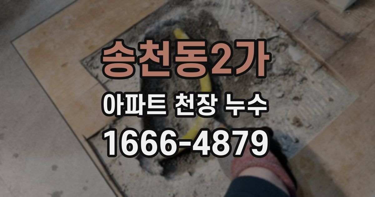 송천동2가 아파트 천장 누수