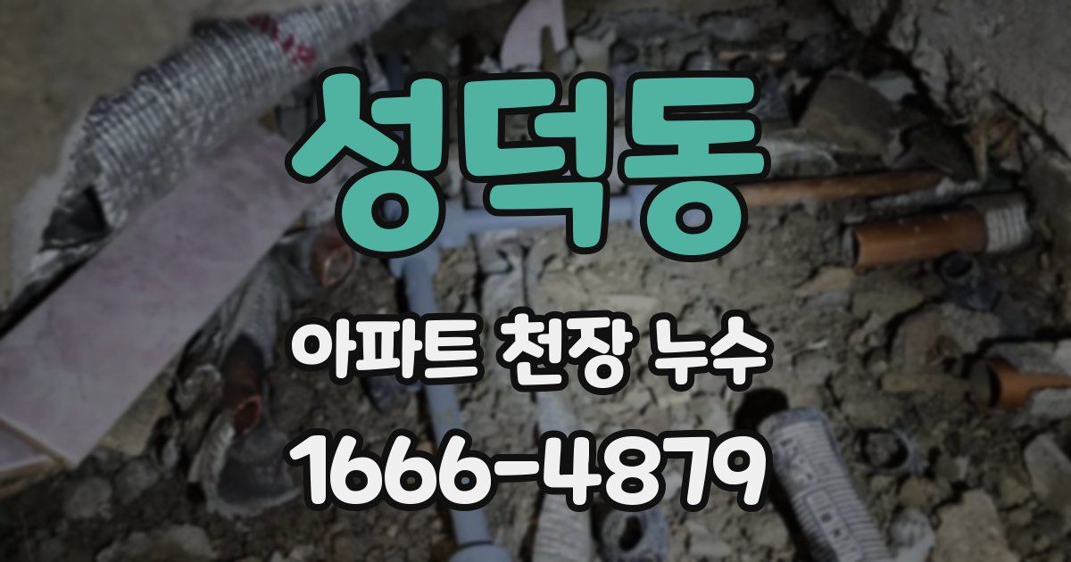 성덕동 아파트 천장 누수