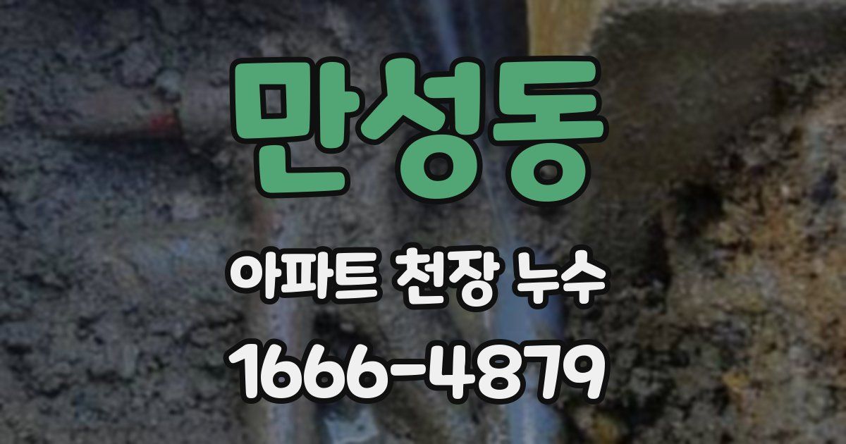 만성동 아파트 천장 누수