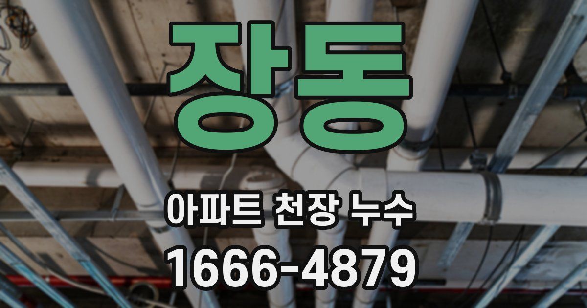 장동 아파트 천장 누수