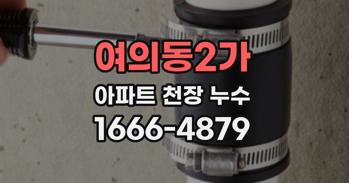 여의동2가 아파트 천장 누수