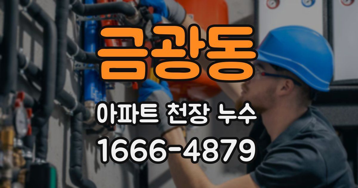 금광동 아파트 천장 누수