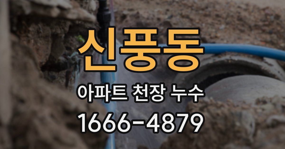 신풍동 아파트 천장 누수