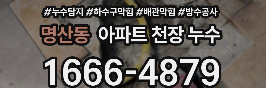 명산동 아파트 천장 누수