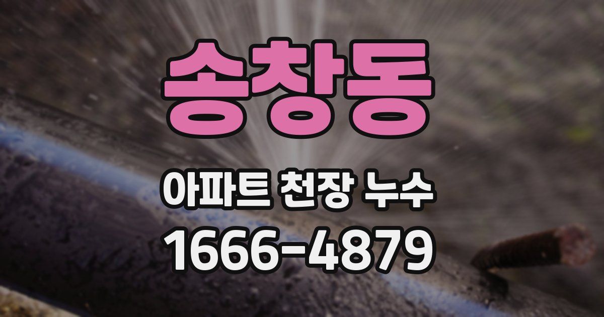 송창동 아파트 천장 누수