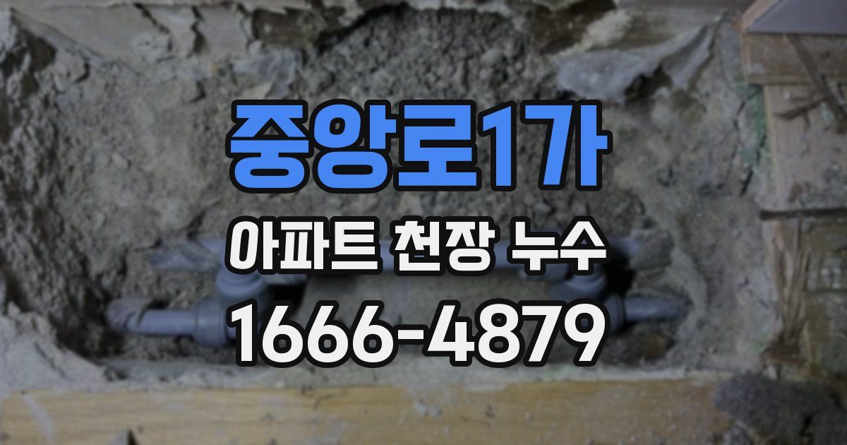 중앙로1가 아파트 천장 누수
