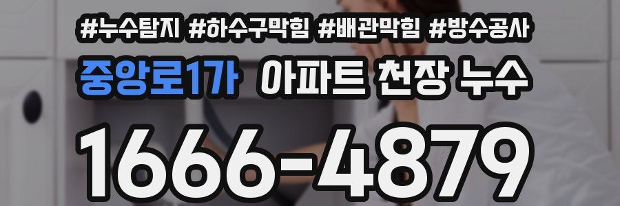 중앙로1가 아파트 천장 누수