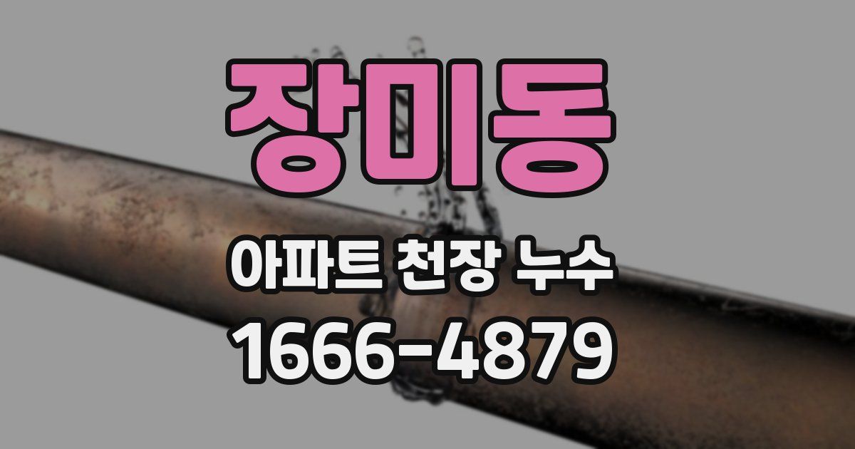 장미동 아파트 천장 누수