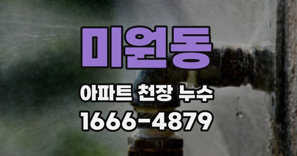 미원동 아파트 천장 누수