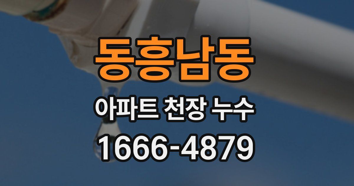 동흥남동 아파트 천장 누수