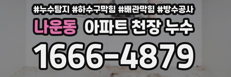 나운동 아파트 천장 누수