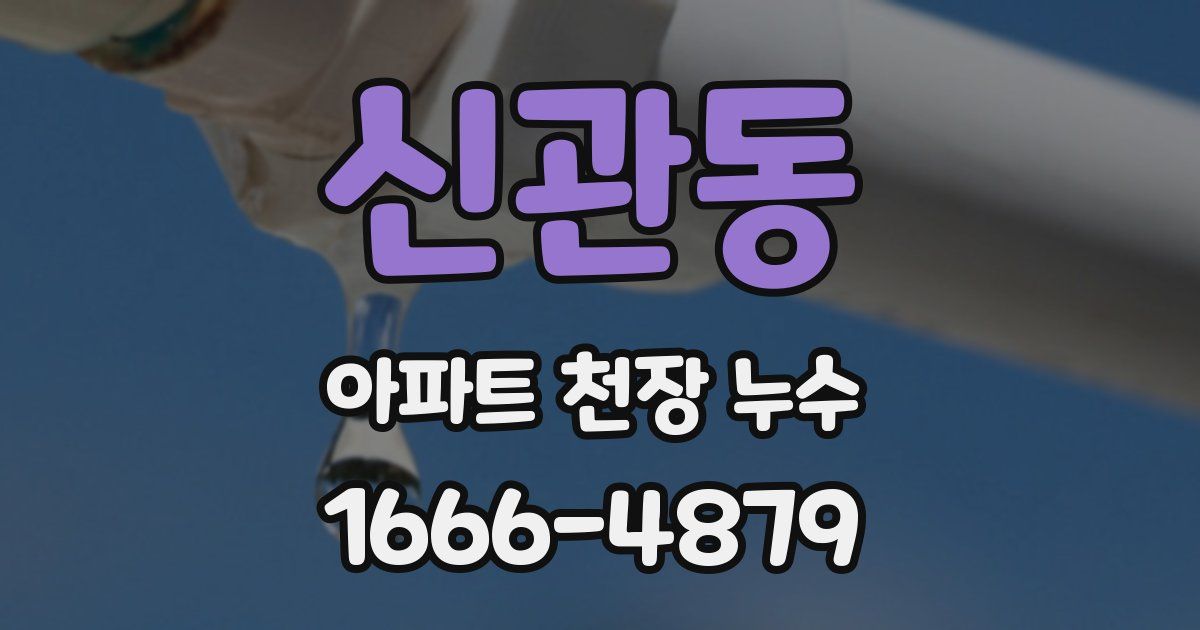 신관동 아파트 천장 누수
