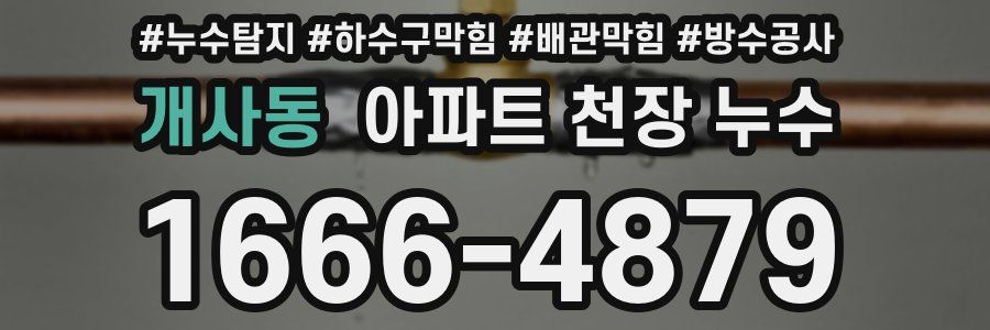 개사동 아파트 천장 누수