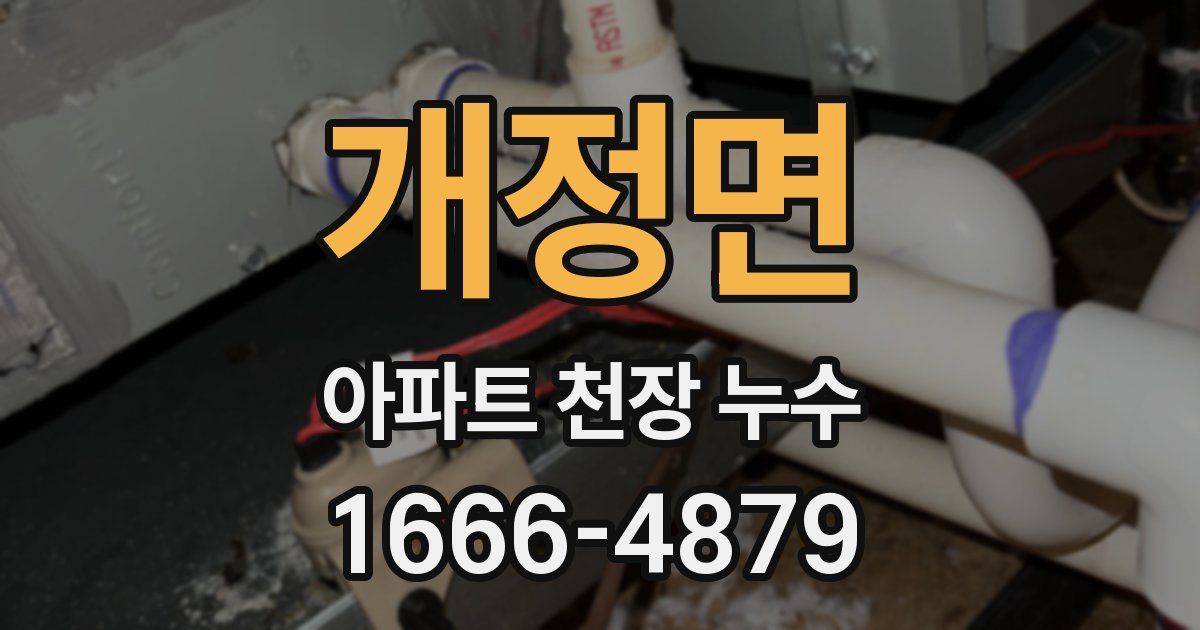 개정면 아파트 천장 누수