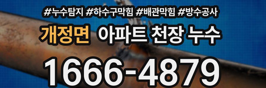 개정면 아파트 천장 누수