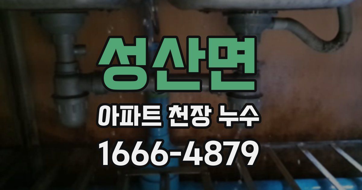 성산면 아파트 천장 누수