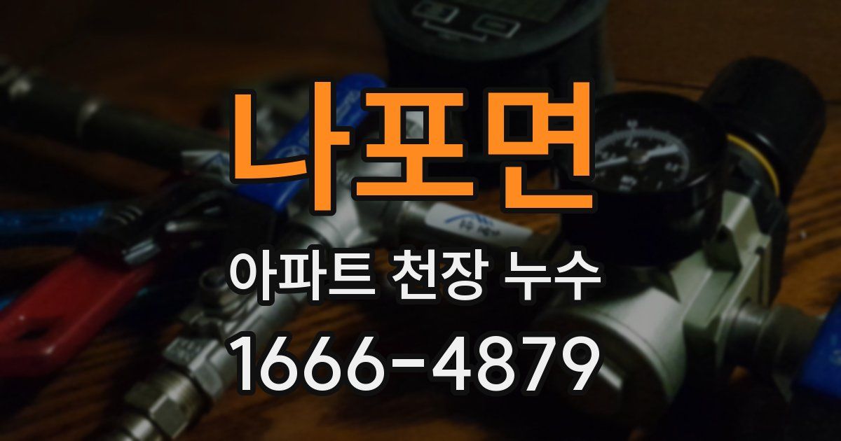 나포면 아파트 천장 누수